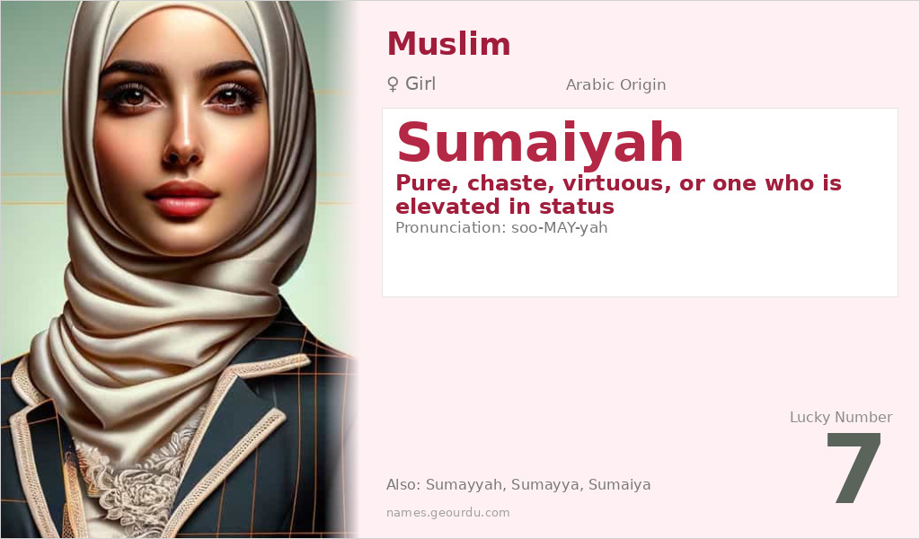 Sumaiyah Name Meaning and Details