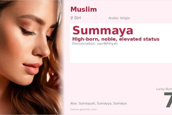 Summaya Name Meaning — Arabic Origin, Girl Name & Islamic History (2025)