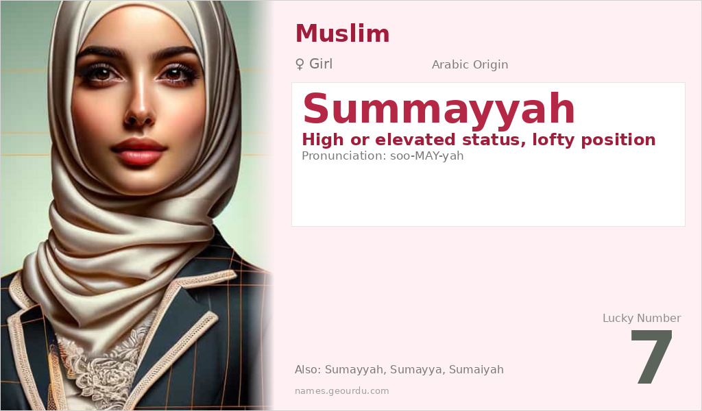 Summayyah Name Meaning and Details