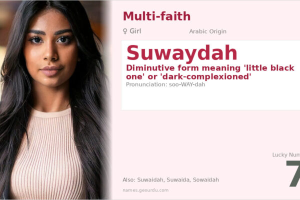 Suwaydah Name Meaning — Arabic Origin, Girl Name & Details (2025)