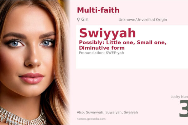 Swiyyah Name Meaning — Origin, Gender & Details (2025)