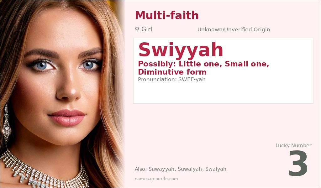 Swiyyah Name Meaning and Details