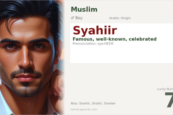Syahiir Name Meaning — Arabic Origin, Famous & Celebrated (2025)
