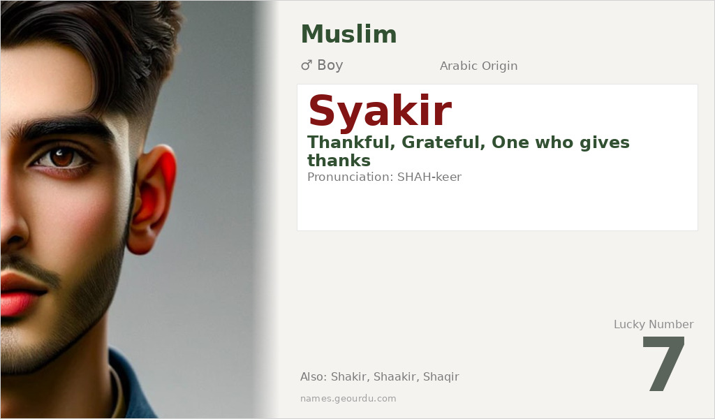 Syakir Name Meaning and Details