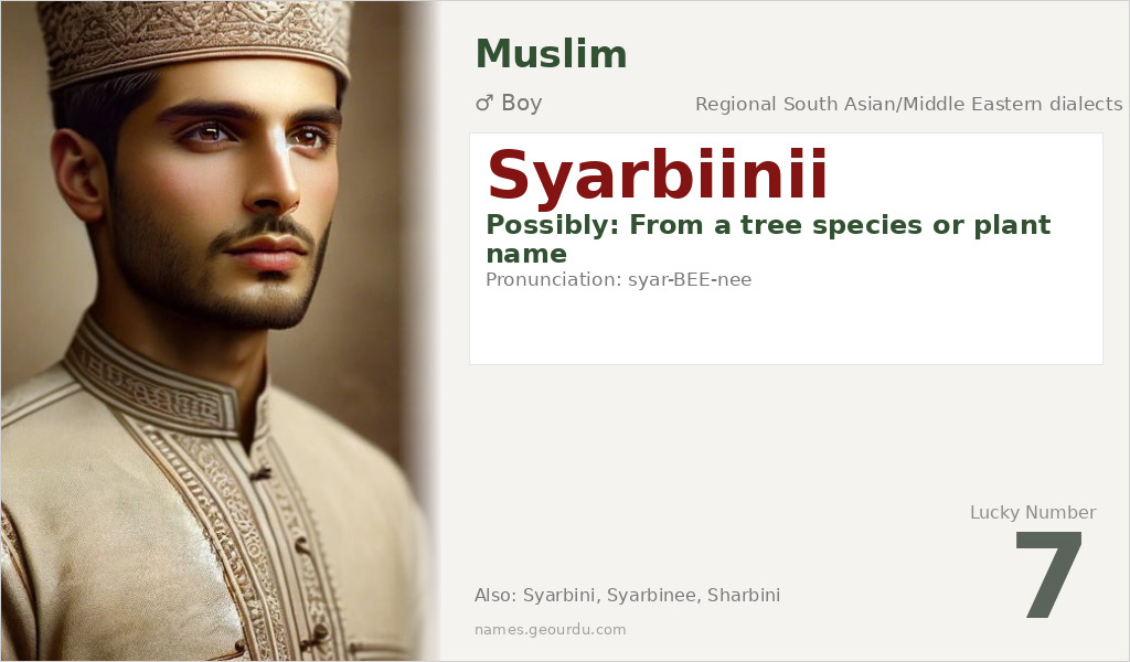 Syarbiinii Name Meaning and Details