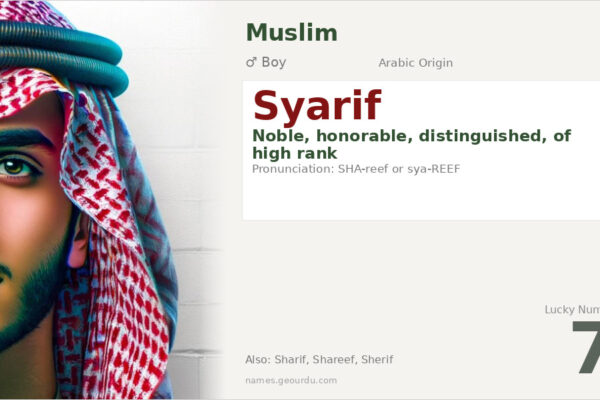 Syarif Name Meaning — Arabic Origin, Boy Name & Details (2025)