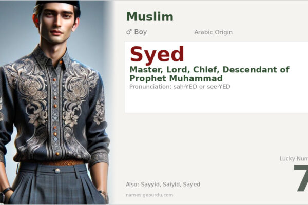Syed Name Meaning — Origin, Gender & Details (2025)