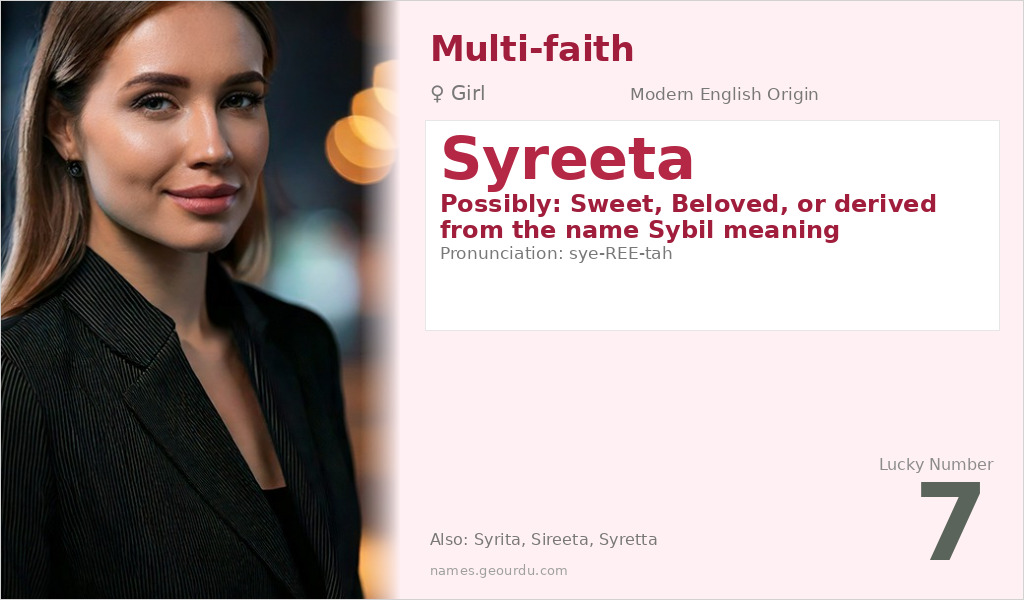 Syreeta Name Meaning and Details