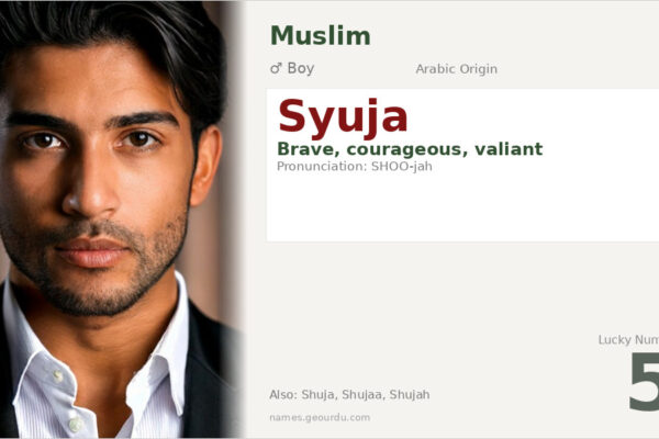 Syuja Name Meaning — Arabic Origin, Brave & Courageous (2025)