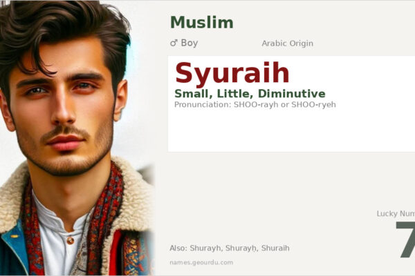 Syuraih Name Meaning — Arabic Origin, Boy Name & Historical Significance (2025)