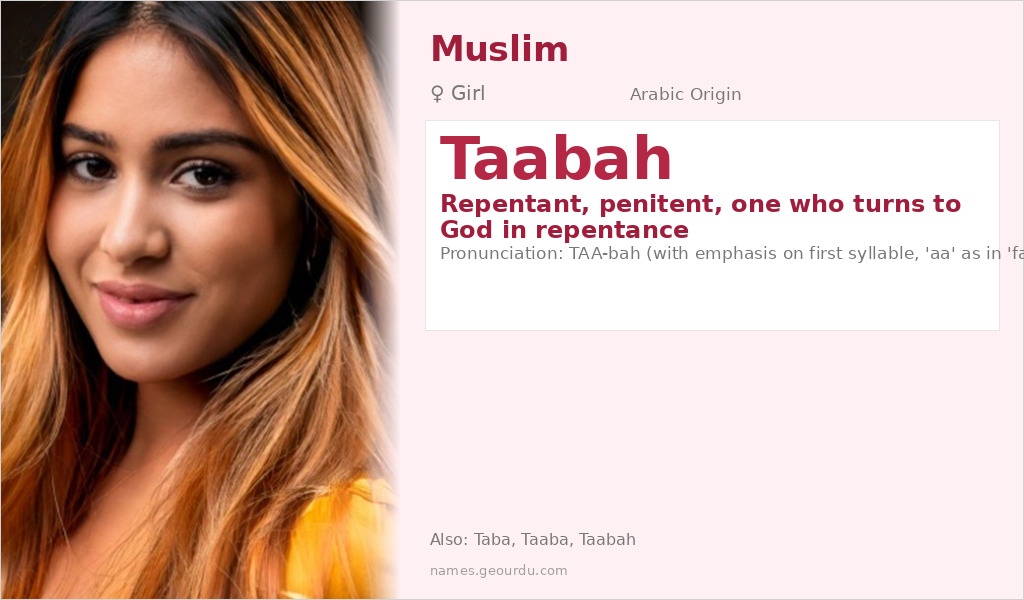 Taabah Name Meaning and Details
