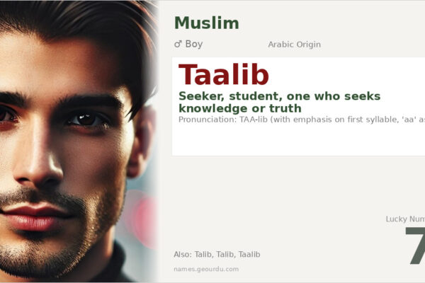 Taalib Name Meaning — Arabic Origin, Boy Name & Details (2025)