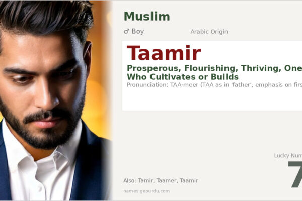 Taamir Name Meaning — Arabic Origin, Boy Name & Details (2025)