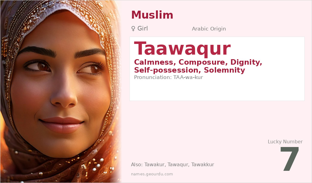 Taawaqur Name Meaning and Details
