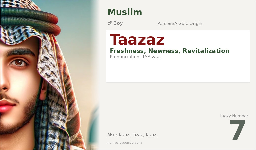 Taazaz Name Meaning and Details