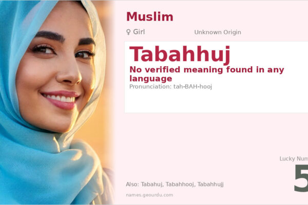 Tabahhuj Name Meaning — Origin, Gender & Details (2025)