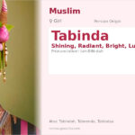 Tabinda Name Meaning and Details