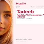 Tadeeb Name Meaning and Details