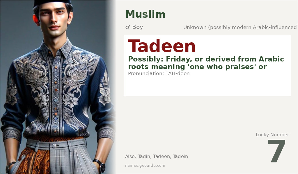 Tadeen Name Meaning and Details