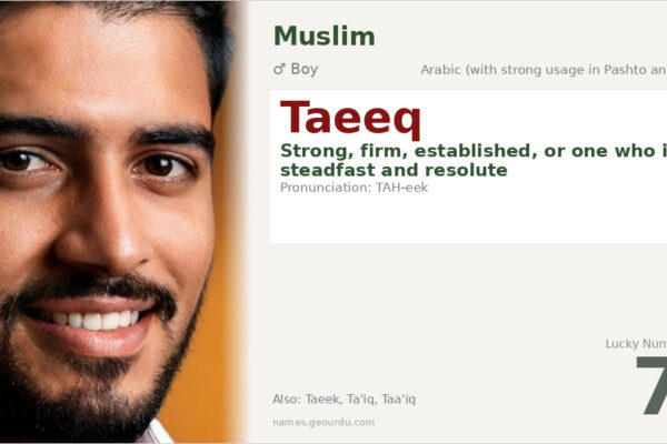 Taeeq Name Meaning — Arabic Origin, Boy Name & Cultural Significance (2025)