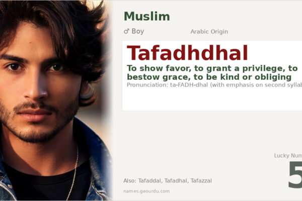 Tafadhdhal Name Meaning — Arabic Origin, Boy Name & Details (2025)