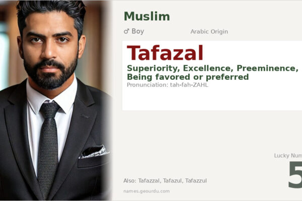 Tafazal Name Meaning — Arabic Origin, Boy & Islamic Details (2025)