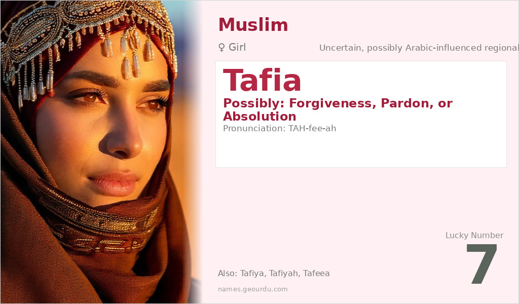 Tafia Name Meaning and Details