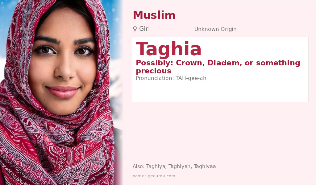 Taghia Name Meaning and Details