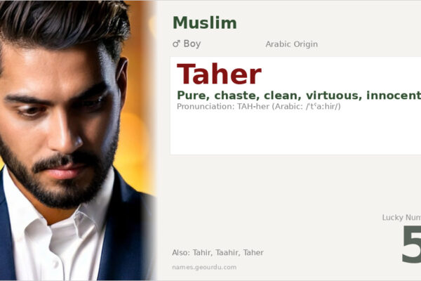 Taher Name Meaning — Arabic Origin, Boy Name & Details (2025)
