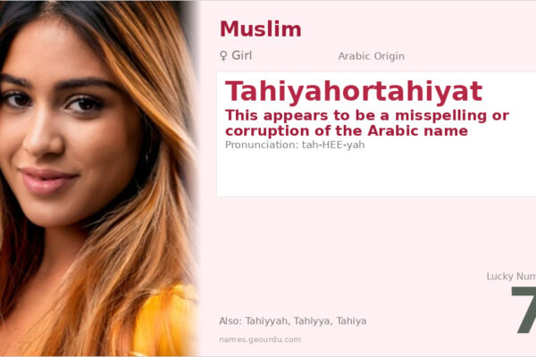 Tahiyyah Name Meaning — Arabic Origin, Girl Name & Details (2025)
