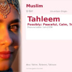 Tahleem Name Meaning and Details