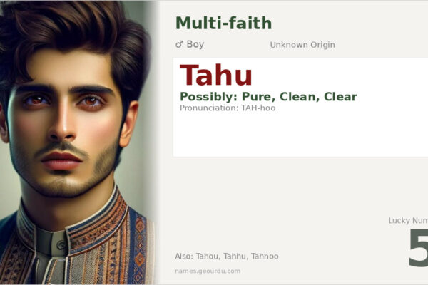 Tahu Name Meaning — Origin, Gender & Details (2025)