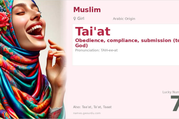 Tai’at Name Meaning — Arabic Origin, Girl Name & Islamic Significance (2025)