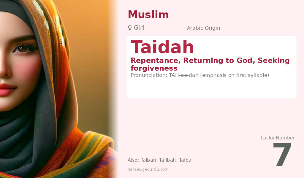 Taidah Name Meaning and Details