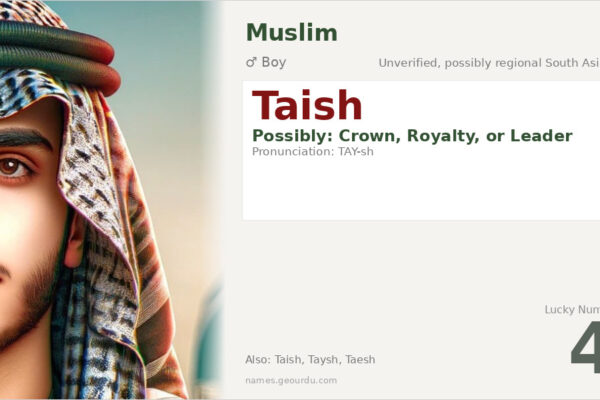 Taish Name Meaning — Origin, Gender & Details (2025)