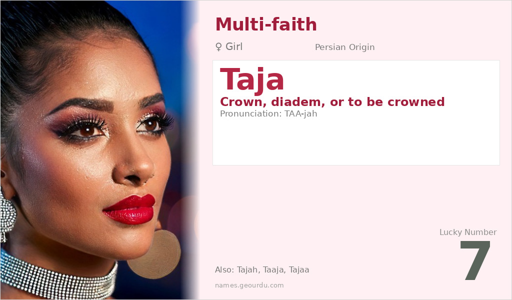 Taja Name Meaning and Details