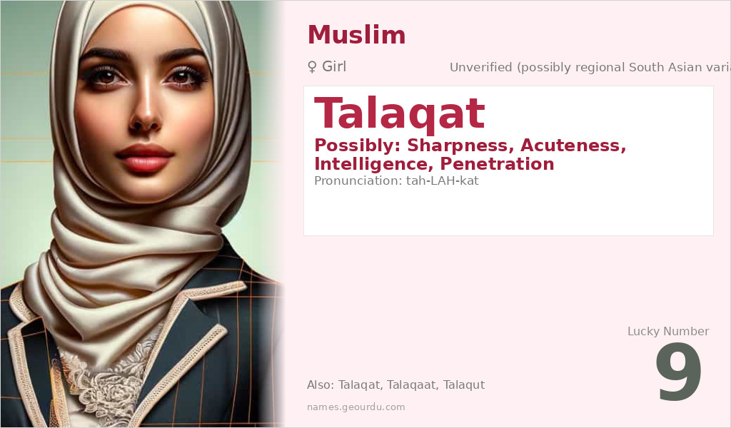 Talaqat Name Meaning and Details