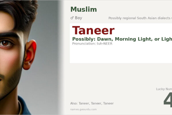 Taneer Name Meaning — Origin, Gender & Details (2025)