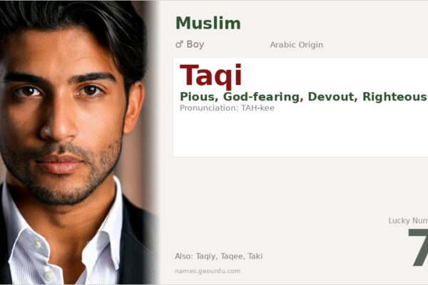 Taqi Name Meaning — Pious, Arabic Origin & Details (2025)