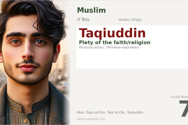 Taqiuddin Name Meaning — Arabic Origin, Boy Name & Details (2025)