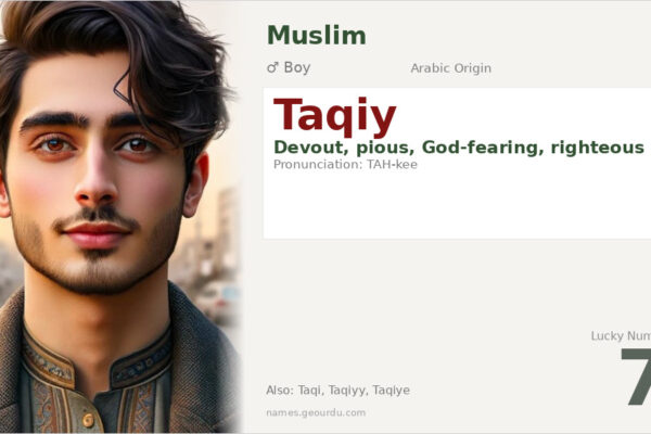 Taqiy Name Meaning — Arabic Origin, Boy Name & Details (2025)