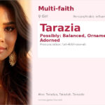 Tarazia Name Meaning and Details