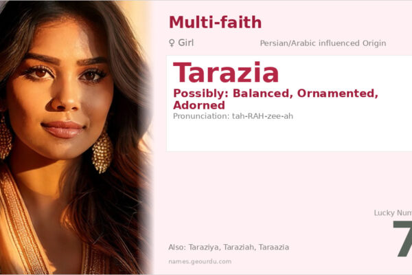 Tarazia Name Meaning — Origin, Gender & Details (2025)