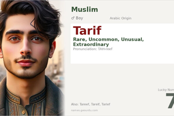 Tarif Name Meaning — Arabic Origin, Boy’s Name & Cultural Significance (2025)
