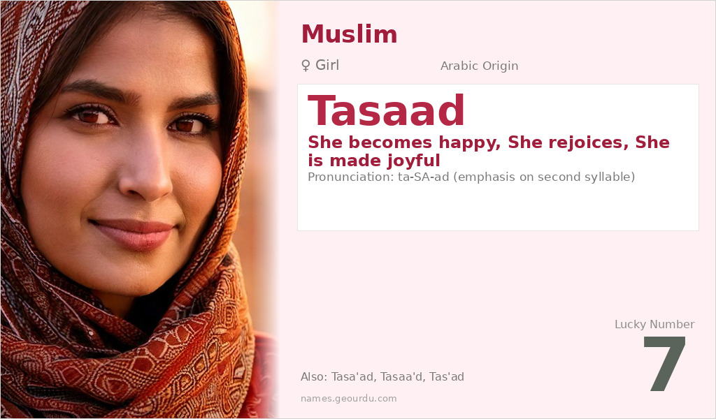 Tasaad Name Meaning and Details