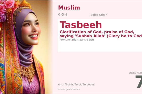 Tasbeeh Name Meaning — Arabic Origin, Girl Name & Islamic Significance (2025)