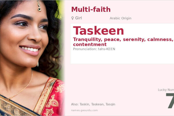 Taskeen Name Meaning — Origin, Gender & Details (2025)
