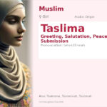 Taslima Name Meaning and Details