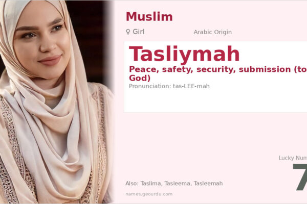 Tasliymah Name Meaning — Arabic Origin, Girl Name & Islamic Significance (2025)