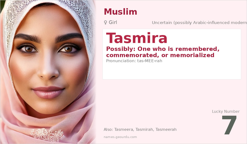Tasmira Name Meaning and Details